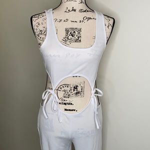 Two piece white outfit